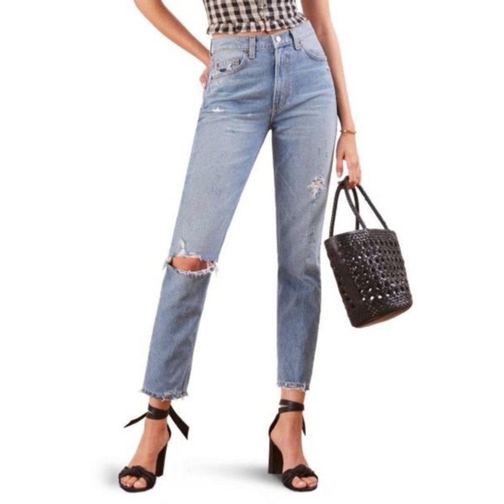 Reformation Julia High Cigarette Jeans in Arches